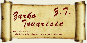 Žarko Tovarišić vizit kartica
